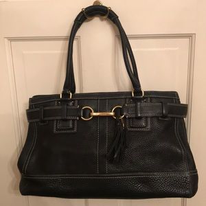 Vintage COACH tote with stitch detail